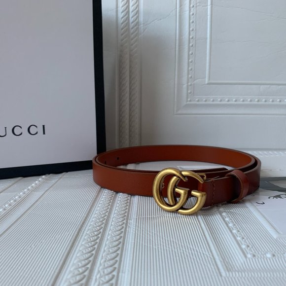 A Double G buckle belt made in our unfinished fade